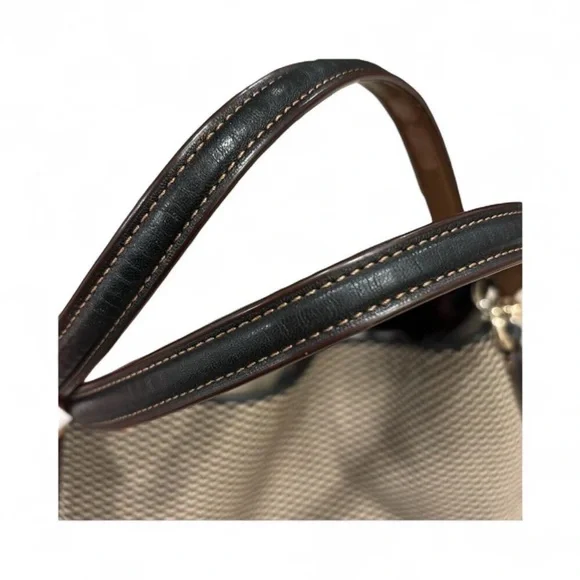 Coach Phoebe Black and Cream Shoulder Bag - Picture 9 of 13